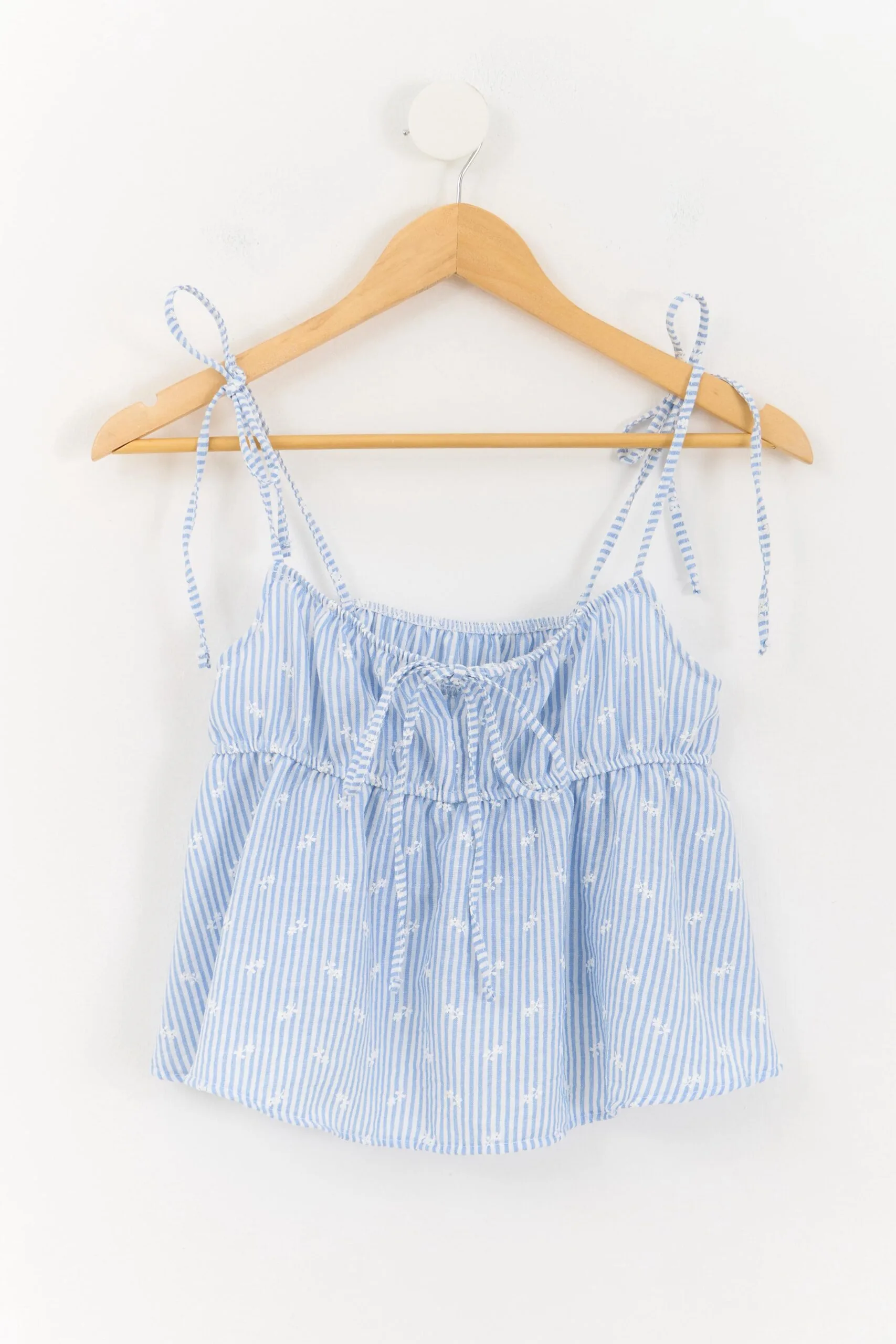 MUSCULOSA RAYADO BORDADO NUDOS - Imagen 8