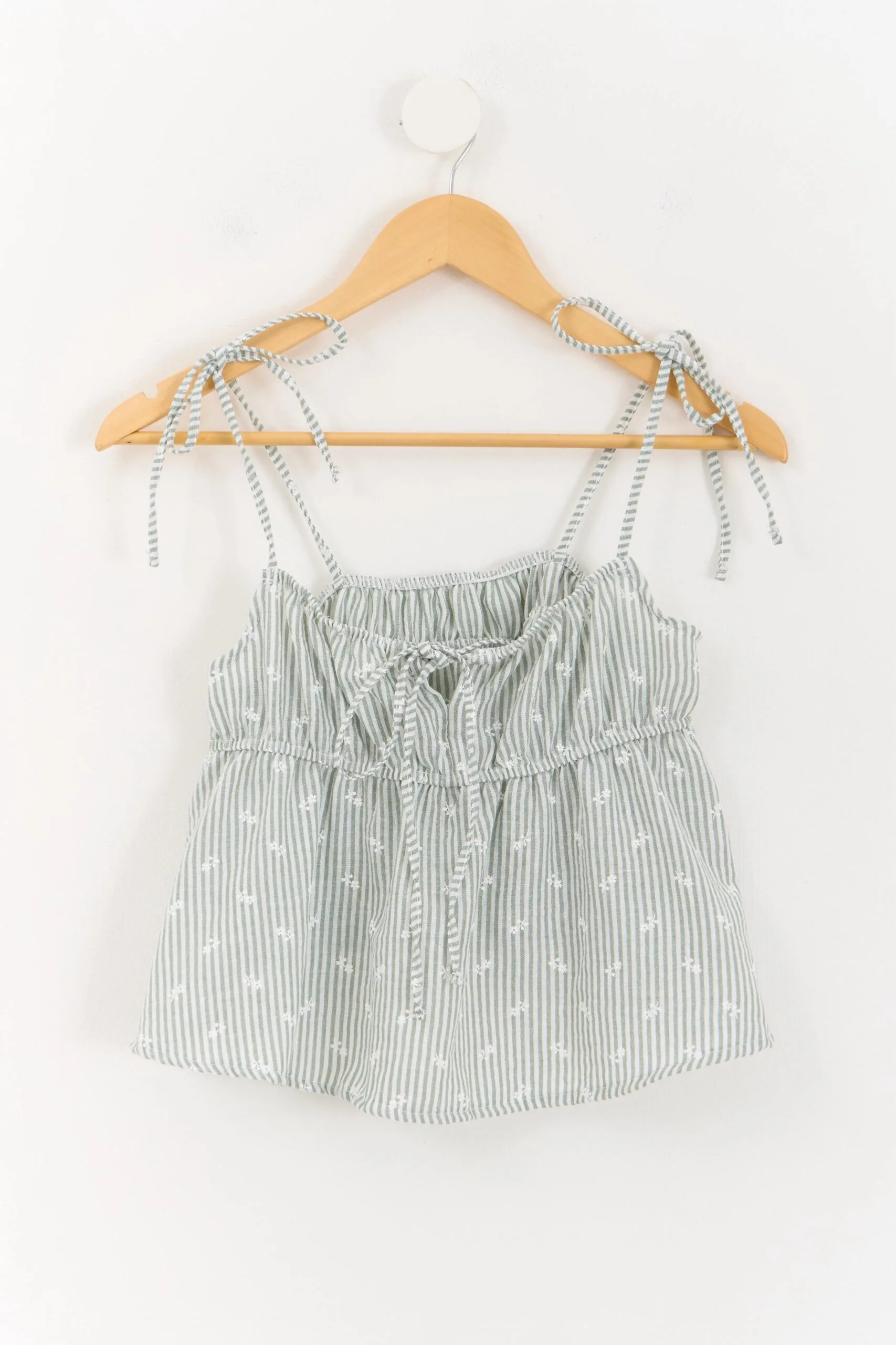 MUSCULOSA RAYADO BORDADO NUDOS - Imagen 9