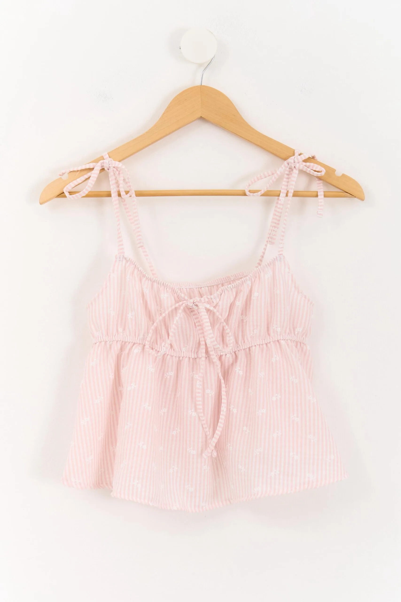 MUSCULOSA RAYADO BORDADO NUDOS - Imagen 7