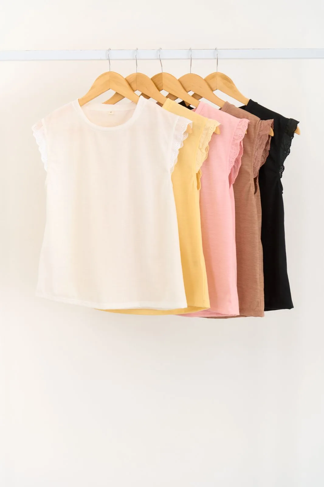 MUSCULOSA JERSEY FLAME CON PUNTILLA