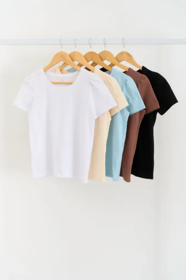 REMERA ALGODON CON FRUNCE