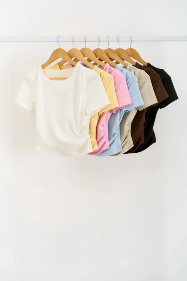 REMERA MICROFIBRA FRUNCIDA