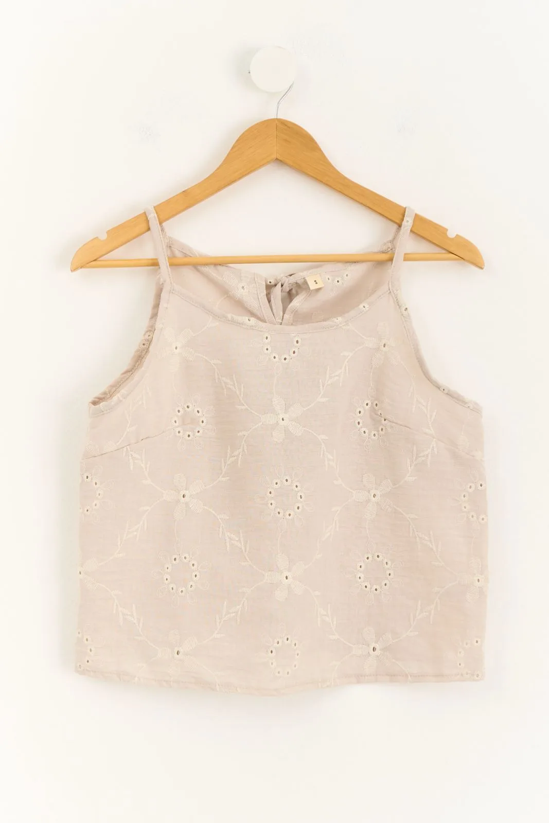 MUSCULOSA HALTER LINO BRODERIE - Imagen 5