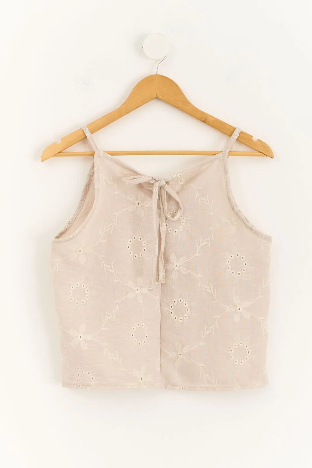 MUSCULOSA HALTER LINO BRODERIE - Imagen 6