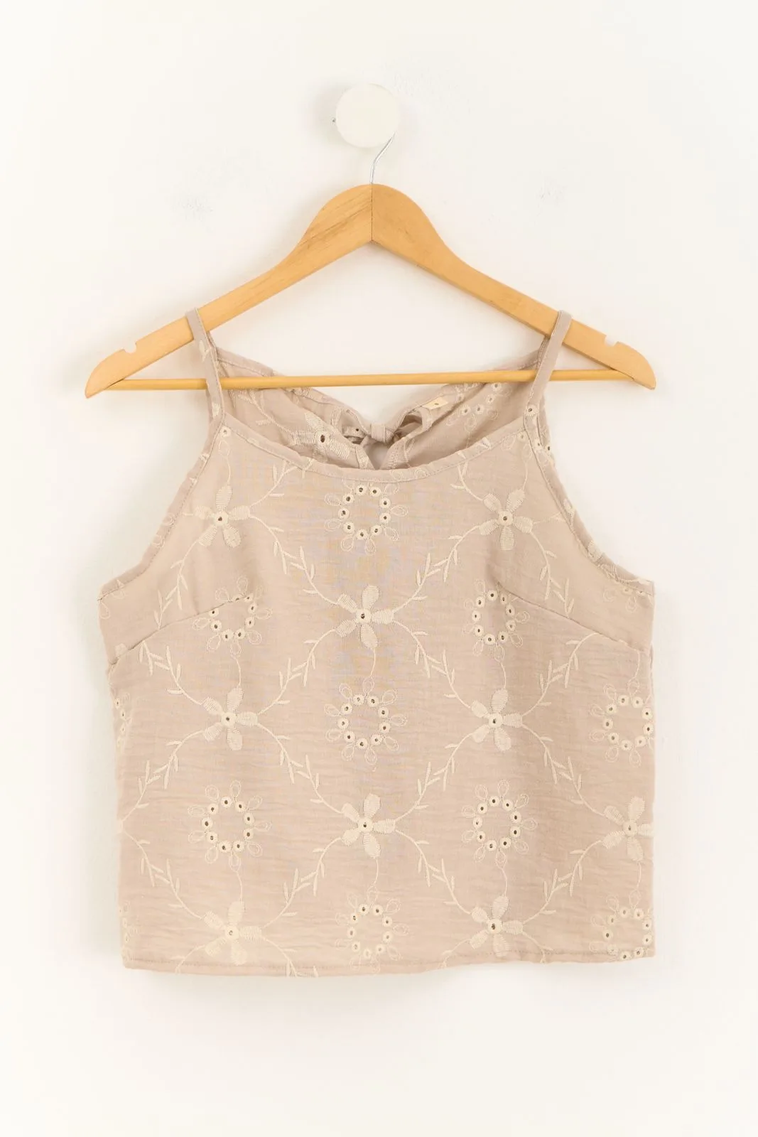 MUSCULOSA HALTER LINO BRODERIE - Imagen 8