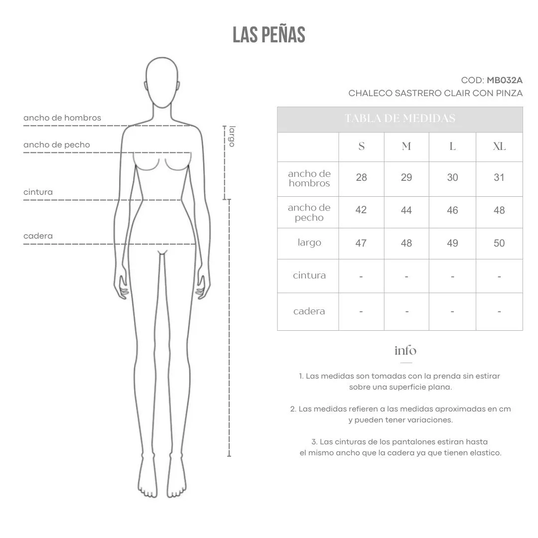 CHALECO SASTRERO CLAIR CON PINZA - Imagen 16