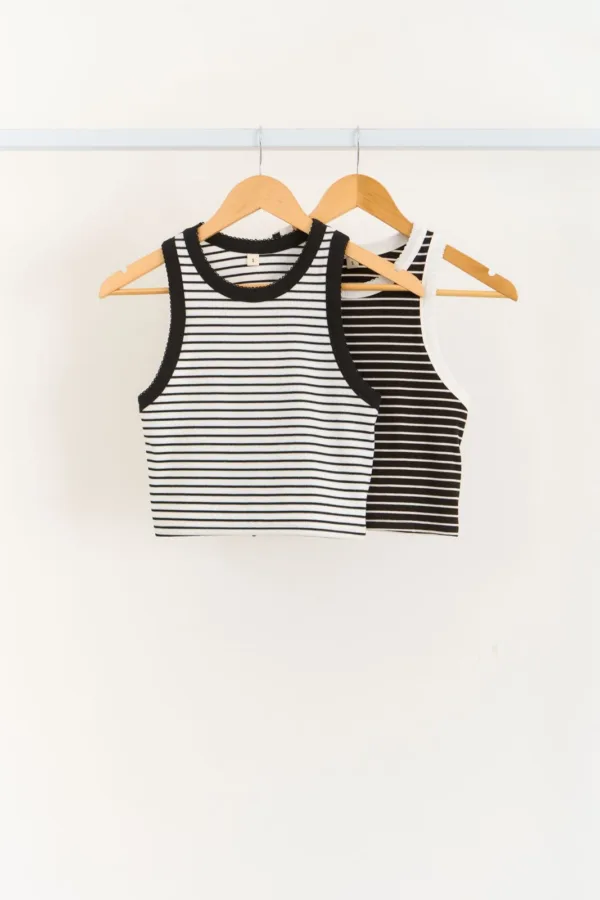 TOP MORLEY SOFT RAYADO CON PICOT