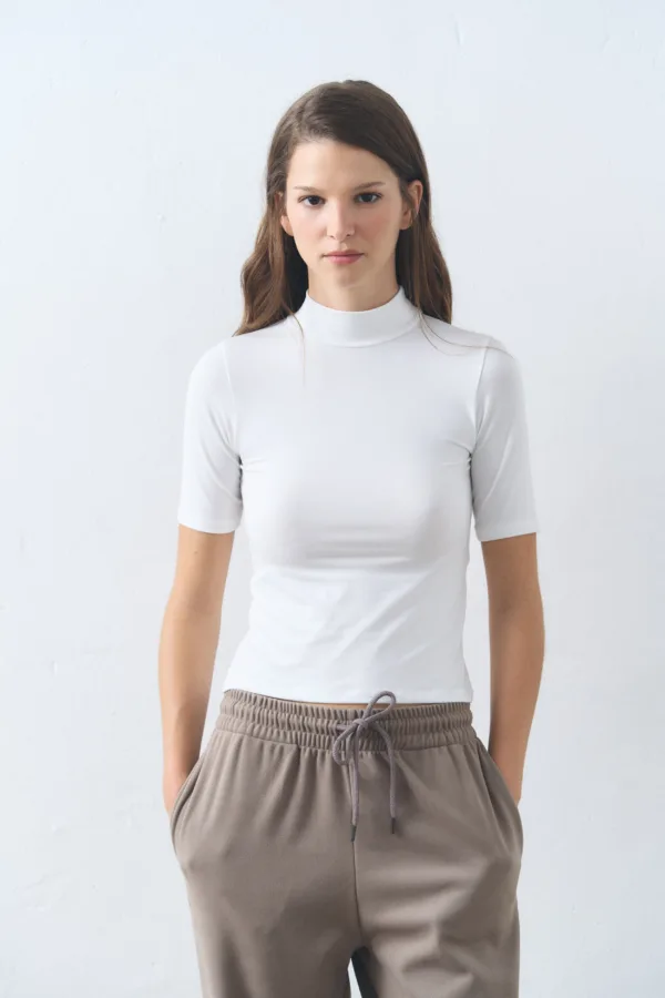 REMERA MODAL SOFT MEDIA POLERA